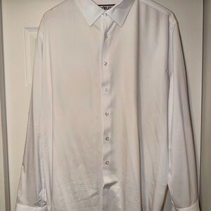 Elegant White Men's Dress Shirt